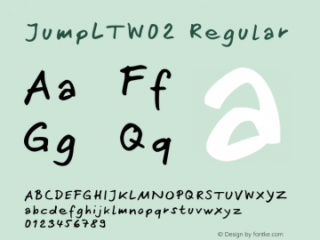 Jump LT W02 Version 1.03 Font Sample