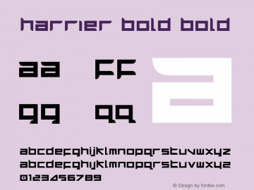 Harrier Bold Bold 1 Font Sample