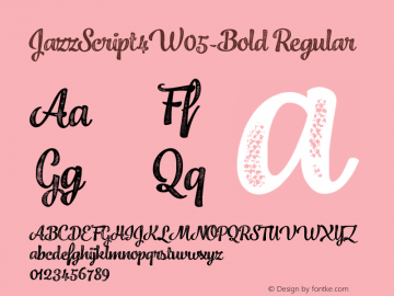 Jazz Script 4 W05 Bold Version 1.10图片样张