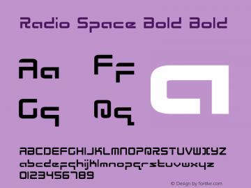 Radio Space Bold Bold 2 Font Sample
