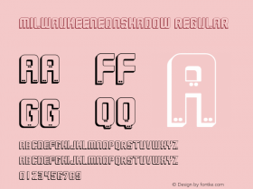 MilwaukeeNeonShadow Regular Macromedia Fontographer 4.1.3 9/4/02 Font Sample