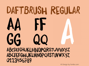 Daft Brush W01 Regular Version Font Sample