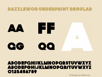 Dazzle W05 Underprint Version 1.00 Font Sample