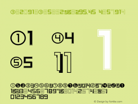 Display Digits One W95 Regular Version 1.00 Font Sample