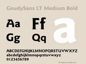 GoudySans LT Medium Bold Version 6.1; 2002图片样张