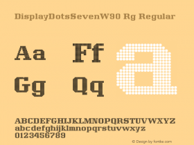 Display Dots Seven W90 Regular Version 1.00 Font Sample