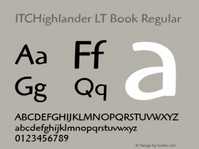 ITCHighlander LT Book Regular Version 6.1; 2002图片样张