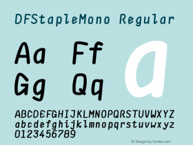 DFStapleMono W05 HeavyItalic Version 4.10 Font Sample