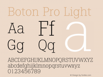 BotonPro-Light Version 001.002;Core 1.0.02;otf.5.04.2741;08.32W图片样张