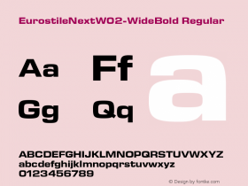 Eurostile Next W02 Wide Bold Version 1.00 Font Sample