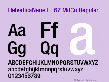 HelveticaNeue LT 67 MdCn Regular Version 6.1; 2002图片样张