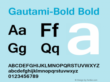 Gautami Bold Version 5.91图片样张