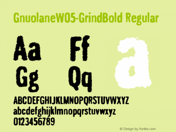 Gnuolane W05 Grind Bold Version 1.00 Font Sample