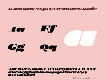 Walbaum 96pt ExtraBlack Italic Version 1.01, build 5, s3图片样张
