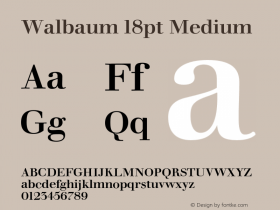 Walbaum 18pt Medium Version 1.00, build 15, s3图片样张