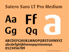 SateroSansLTPro-Medium Version 2.001;PS 002.000;hotconv 1.0.38 Font Sample