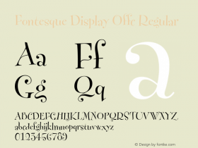 Fontesque Display Offc Version 7.504; 2010; Build 1001 Font Sample