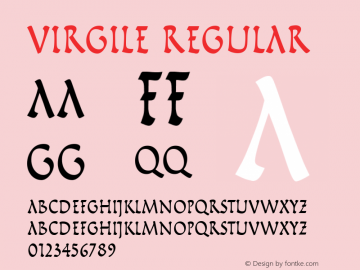 Virgile Version 1.000 Font Sample