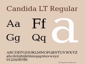 Candida LT Regular Version 6.1; 2002图片样张