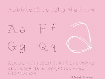 BubblesSketchy Medium Version 001.000 Font Sample
