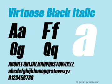Virtuose Black Italic Version 1.000;hotconv 1.0.109;makeotfexe 2.5.65596图片样张
