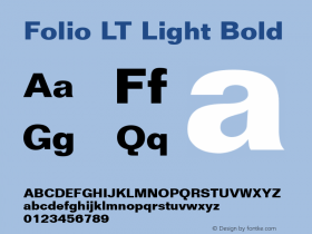 Folio LT Light Bold Version 6.1; 2002图片样张