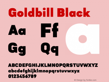 Goldbill Black 1.000图片样张