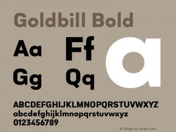 Goldbill Bold 1.000图片样张
