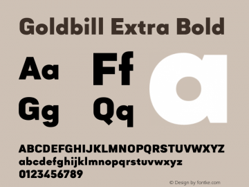 Goldbill Extra Bold 1.000图片样张