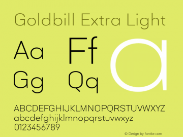 Goldbill Extra Light 1.000图片样张