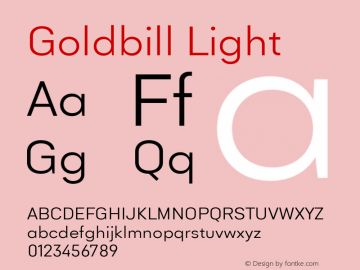 Goldbill Light 1.000图片样张