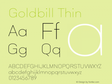 Goldbill Thin 1.000图片样张