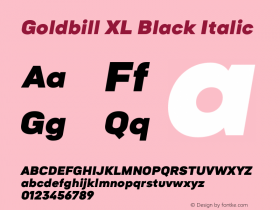 Goldbill XL Black Italic 1.000图片样张