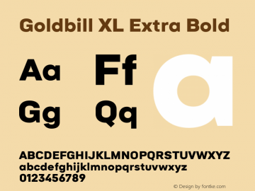 Goldbill XL Extra Bold 1.000图片样张