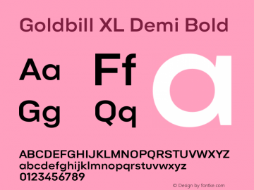Goldbill XL Demi Bold 1.000图片样张