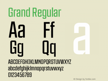 Grand 1.103 Font Sample