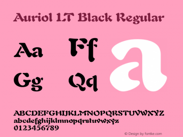 Auriol LT Black Regular Version 6.1; 2002 Font Sample