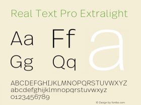 Real Text Pro Extralight Version 7.70图片样张