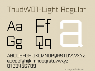 ThudW01-Light字体,Thud W01 Light字体|