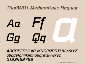 ThudW01-MediumItalic,Thud W01 Medium 