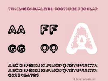 TT Milks Casual W01 900 Three Version 1.00 Font Sample