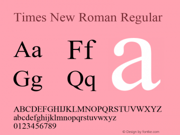 Times New Roman W02 Regular Version 6.87图片样张