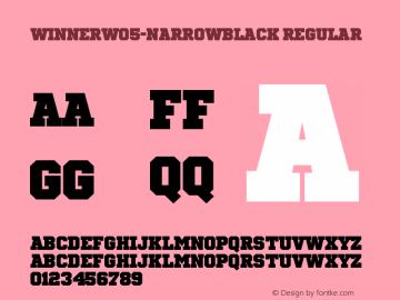 Winner W05 Narrow Black Version 1.104 Font Sample