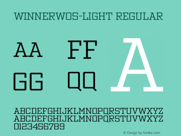 Winner W05 Light Version 1.104 Font Sample