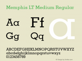 Memphis LT Medium Regular Version 6.1; 2002图片样张