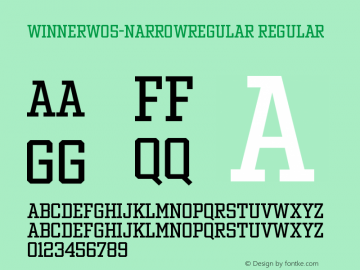 Winner W05 Narrow Regular Version 1.104 Font Sample