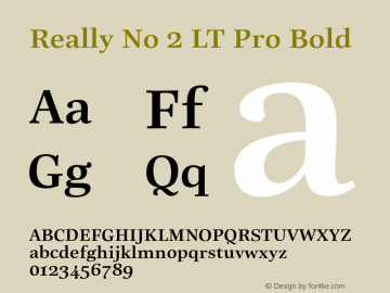 ReallyNo2LTPro-Semibold Version 1.00 Font Sample