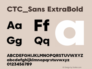 CTCSans-ExtraBold 1.0 Font Sample