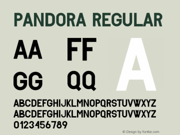 Pandora Version 1.001;Fontself Maker 3.5.4 Font Sample