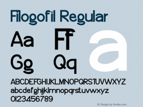 Filogofil Version 1.00;March 12, 2021;FontCreator 12.0.0.2547 64-bit图片样张